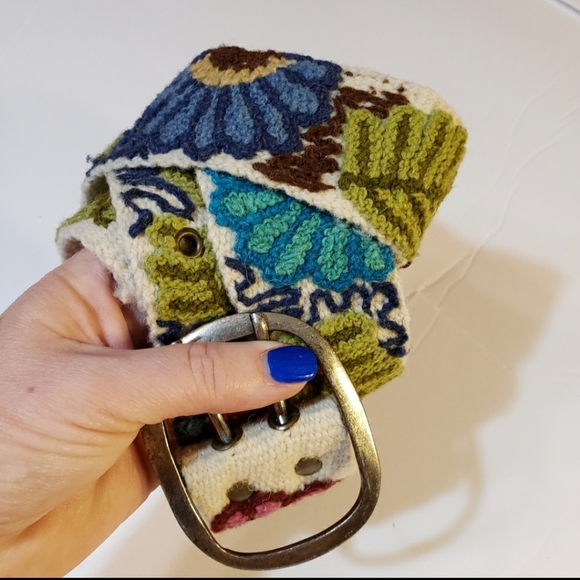 Jenny Kraus Accessories - Jenny Kraus 100% Wool Boho Floral Belt size M